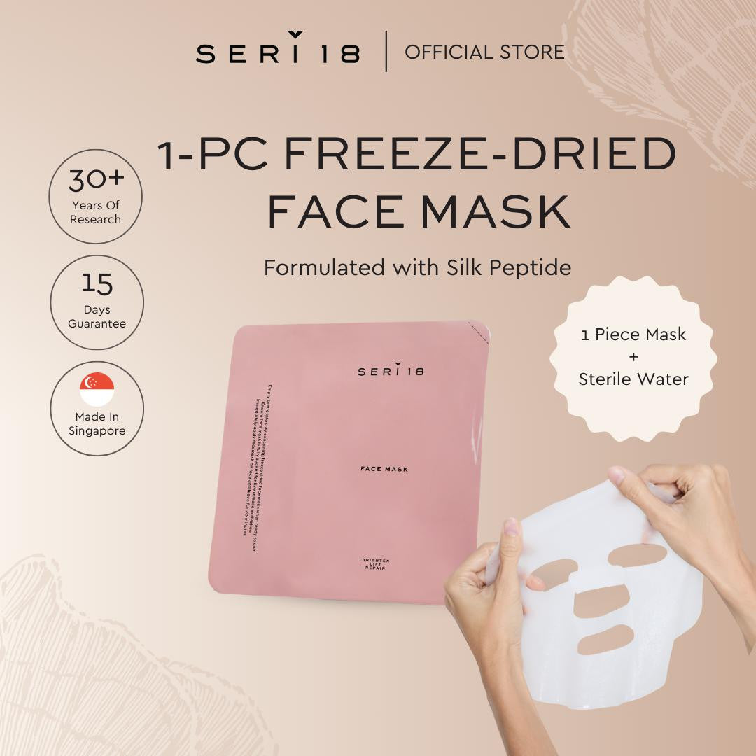 SERI18 1-Piece Freeze-Dried Mask with Silk Peptide (+ Sterile Water) Main image